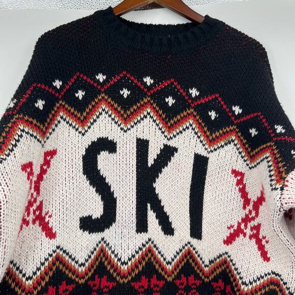 Show Me Your Mumu Ski in Sweater pullover heavy knit oversized warm size large - Picture 5 of 8